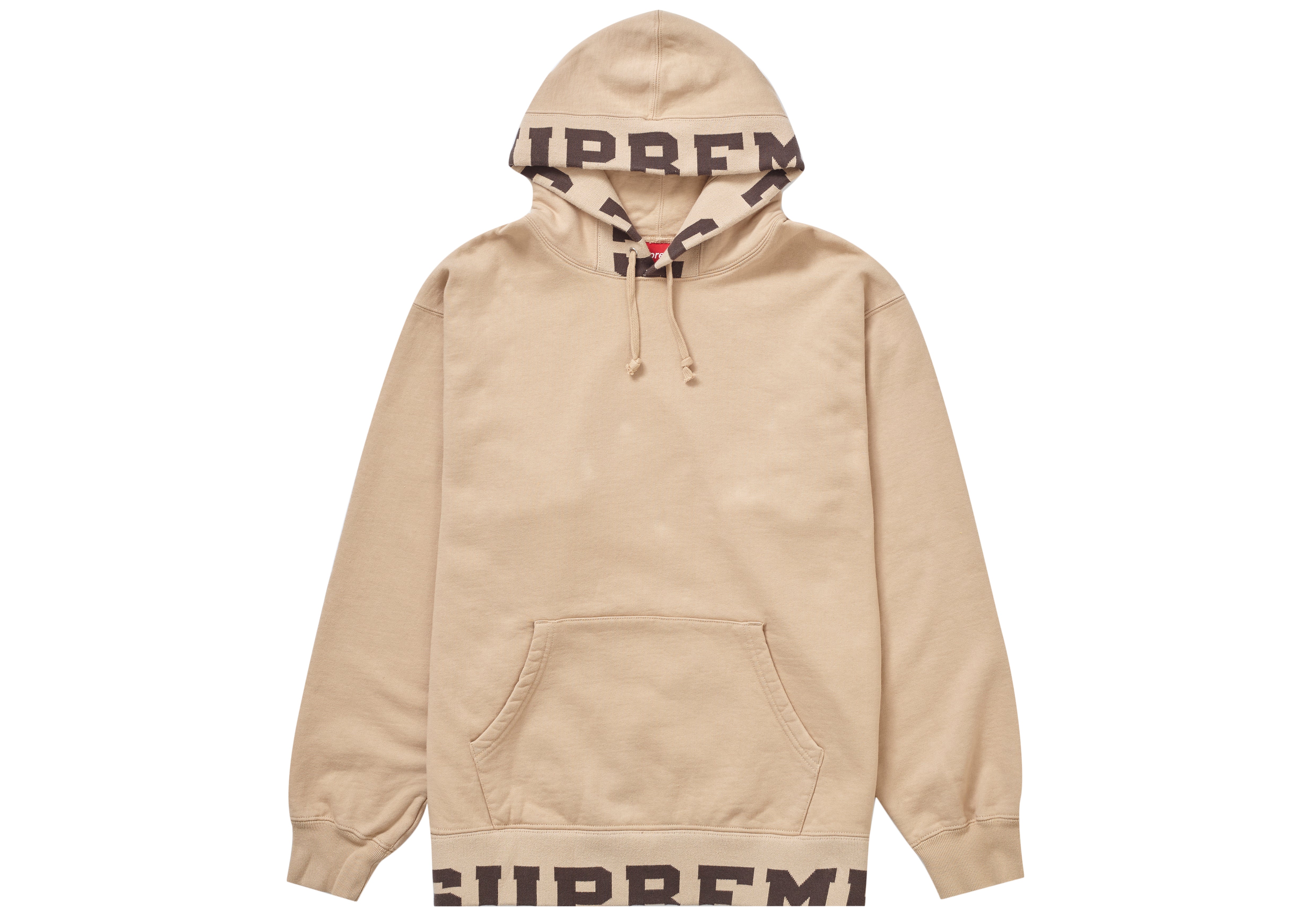 Supreme Cropped Logos Hooded Sweatshirt Tan – The Magnolia Park