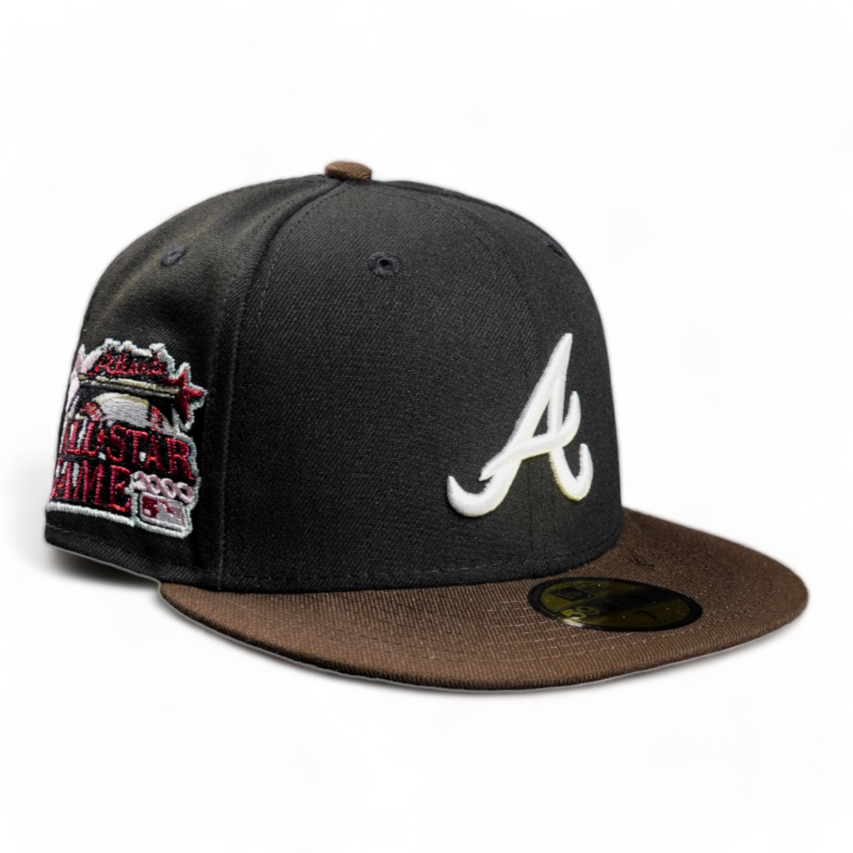 New Era 59fifty Reverse Pink Mocha Collection Fitted (atlanta Braves 