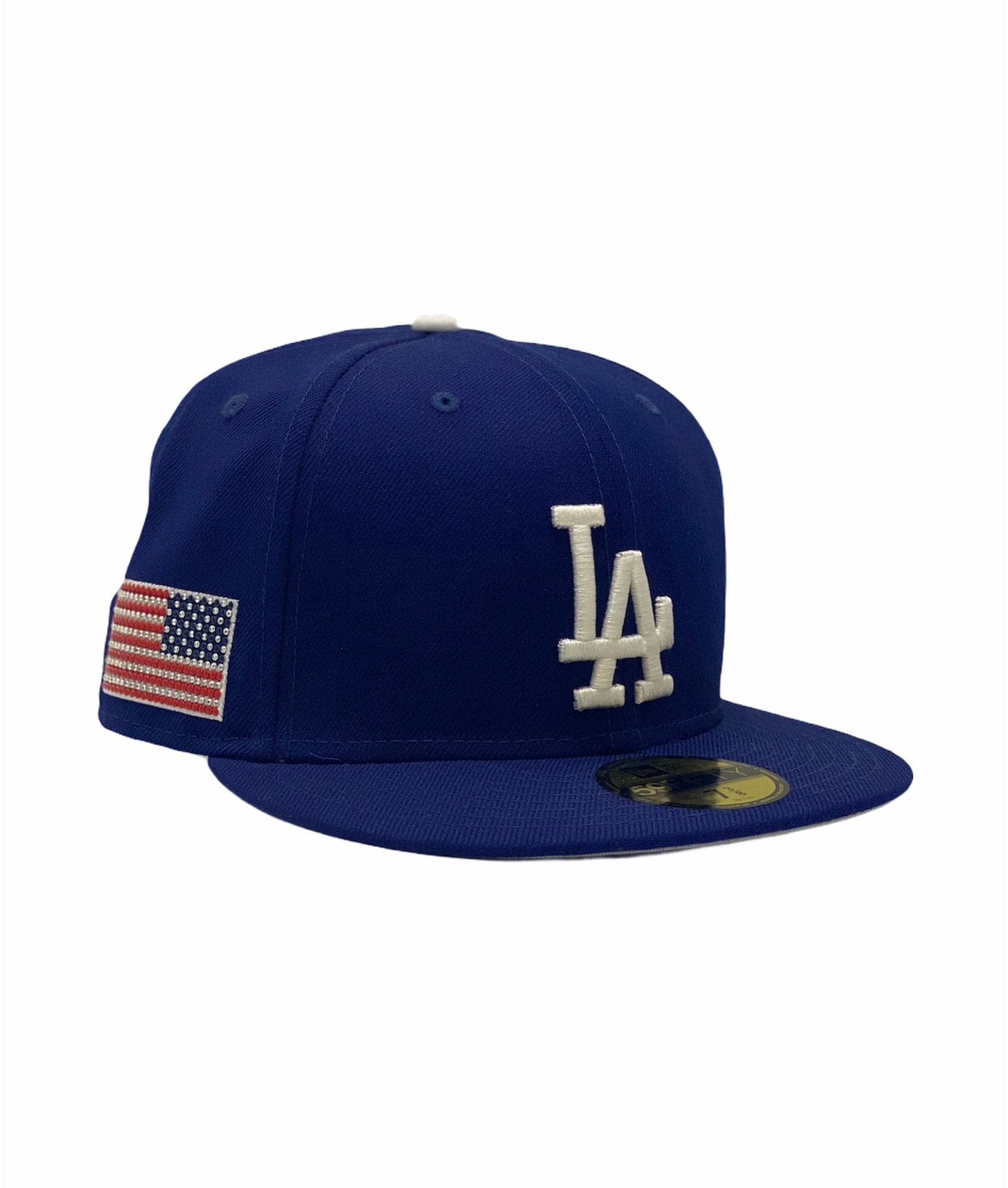 Black & Blue LA Dodgers Diamond Hat Swarovski Crystals Sport 