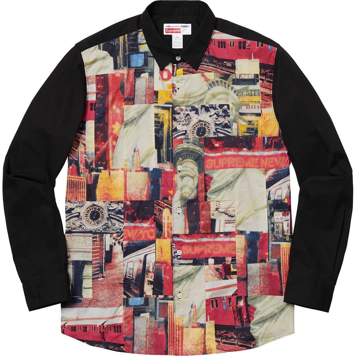 Supreme patchwork clearance shirt