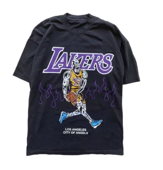 Warren Lotas Lakers LeBron T-Shirt (Black) Small