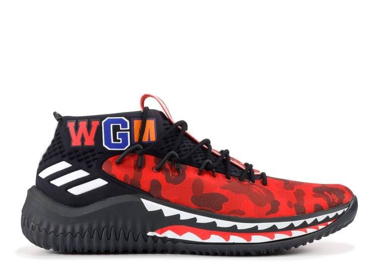 Adidas Dame 4 A Bathing Ape Red - The Magnolia Park