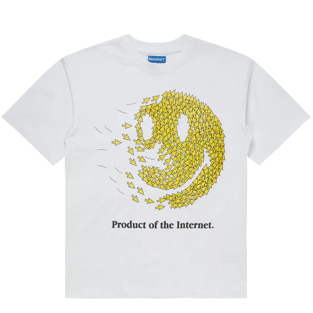 MARKET - SMILEY PRODUCT OF THE INTERNET T-SHIRT (WHITE) - The Magnolia Park