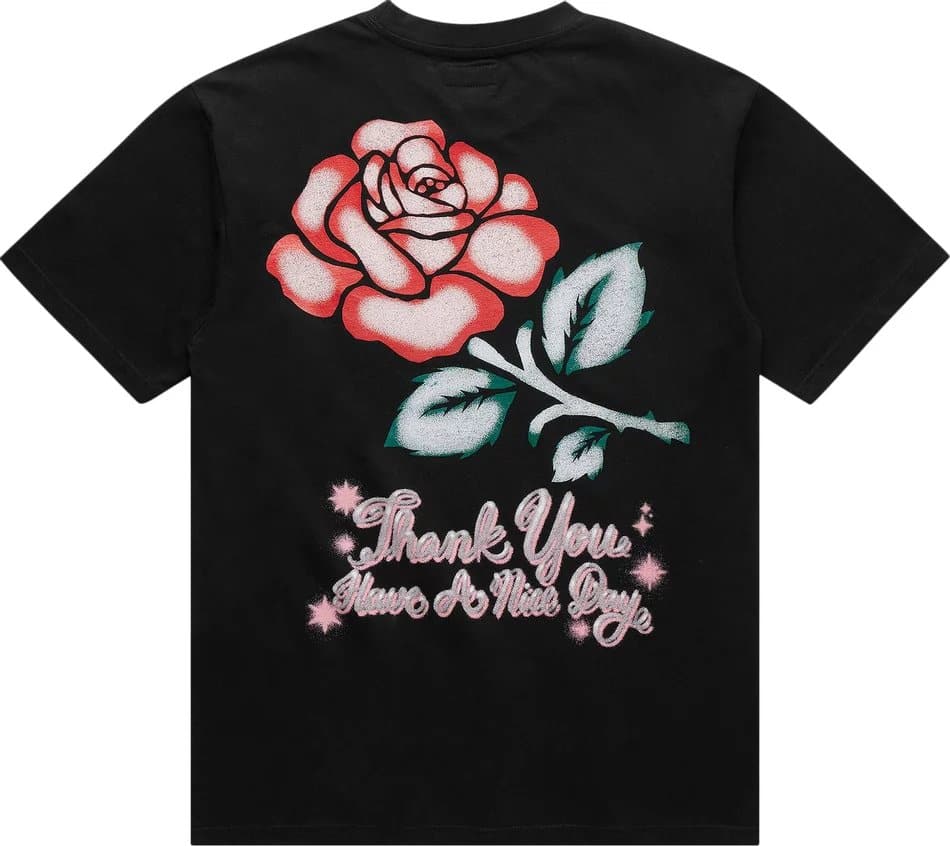 MARKET - THANK YOU ROSE TEE (BLACK) - The Magnolia Park