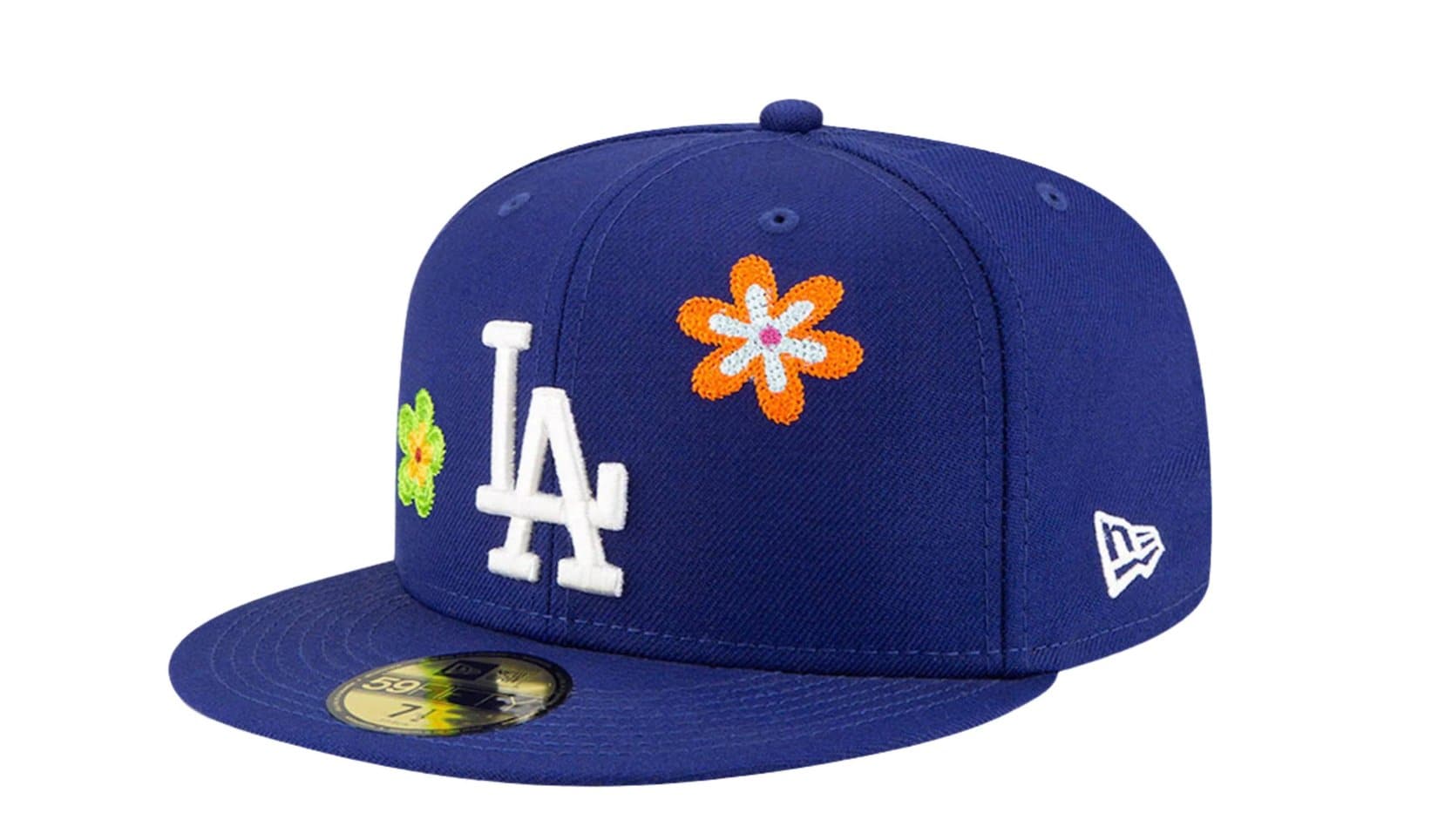 NEW ERA - 59FIFTY LOS ANGELES DODGERS / FLOWER POWER FITTED CAP / PINK UNDERBRIM (ROYAL) - The Magnolia Park
