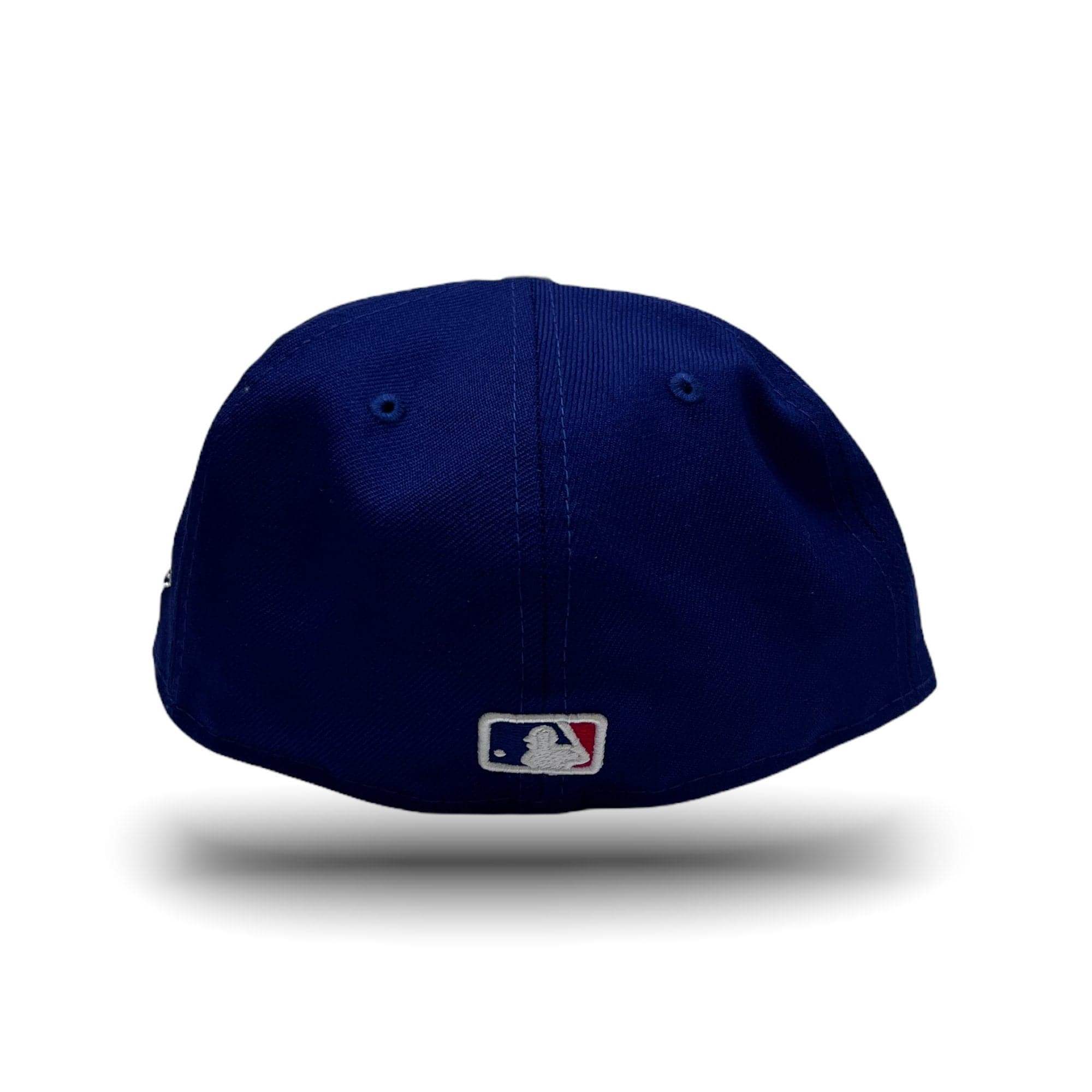 NEW ERA 59FIFTY - LOS ANGELES DODGERS GREY BOTTOM/2020 WS CHAMPS SIDE PATCH FITTED CAP (BLACK BAND) (DARK ROYAL) - The Magnolia Park