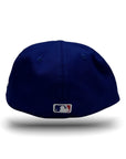 NEW ERA 59FIFTY - LOS ANGELES DODGERS GREY BOTTOM/2020 WS CHAMPS SIDE PATCH FITTED CAP (BLACK BAND) (DARK ROYAL) - The Magnolia Park