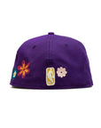 NEW ERA - 59FIFTY LOS ANGELES LAKERS / FLOWER POWER FITTED CAP / PINK UNDERBRIM (PURPLE) - The Magnolia Park