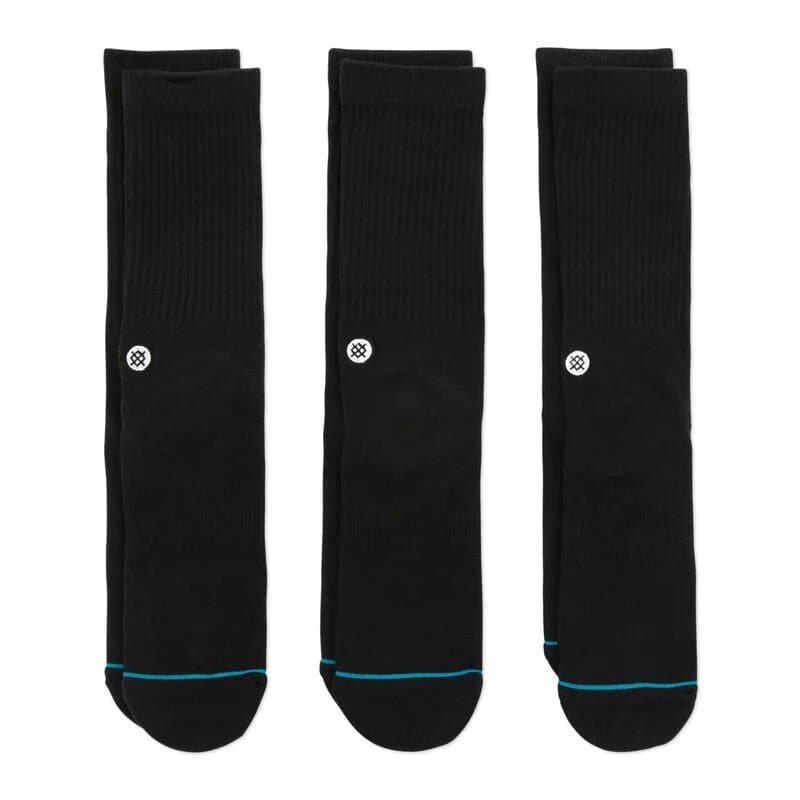 STANCE - ICON 3 PACK - BLACK - The Magnolia Park