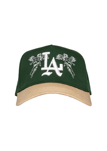 SWORN TO US - CITY OF ANGELS A-FRAME SNAPBACK (GREEN/TAN) - The Magnolia Park