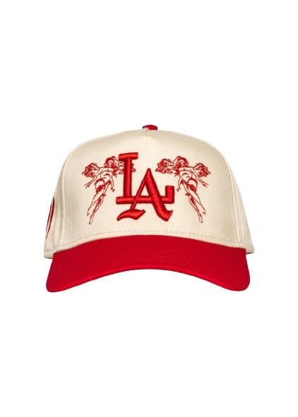 SWORN TO US - CITY OF ANGELS A-FRAME SNAPBACK (NATURAL/RED) - The Magnolia Park