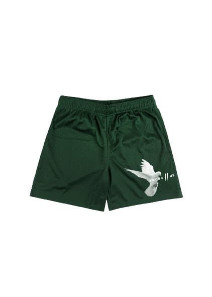 Sworn To Us Motion Mesh Shorts (Forest Green) - The Magnolia Park