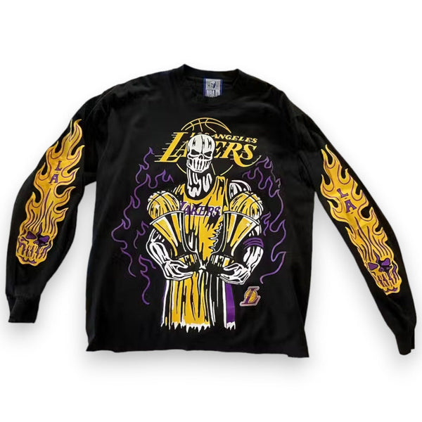 Warren Lotas Lakers NBA Championship Long Sleeve T-Shirt (Black)